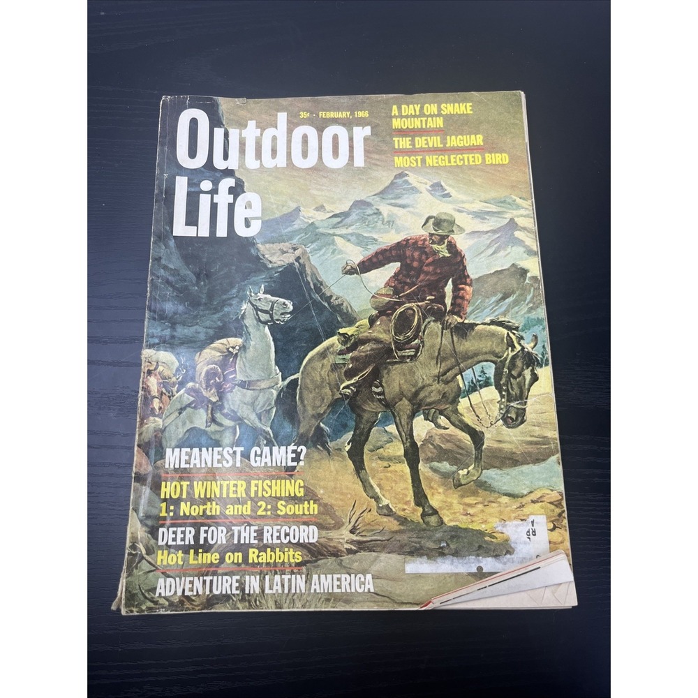 Outdoor Life Nov 1966 Cowboy Deer Hunt Walter Baumhofer Cover‎ Vintage Magazine